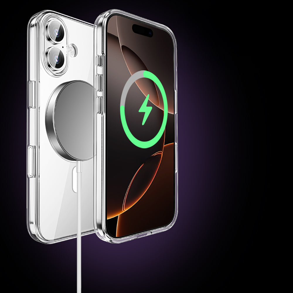 Wlons Pita iPhone 17 M-safe Şarj Özellikli Transparan Sert PC Kılıf