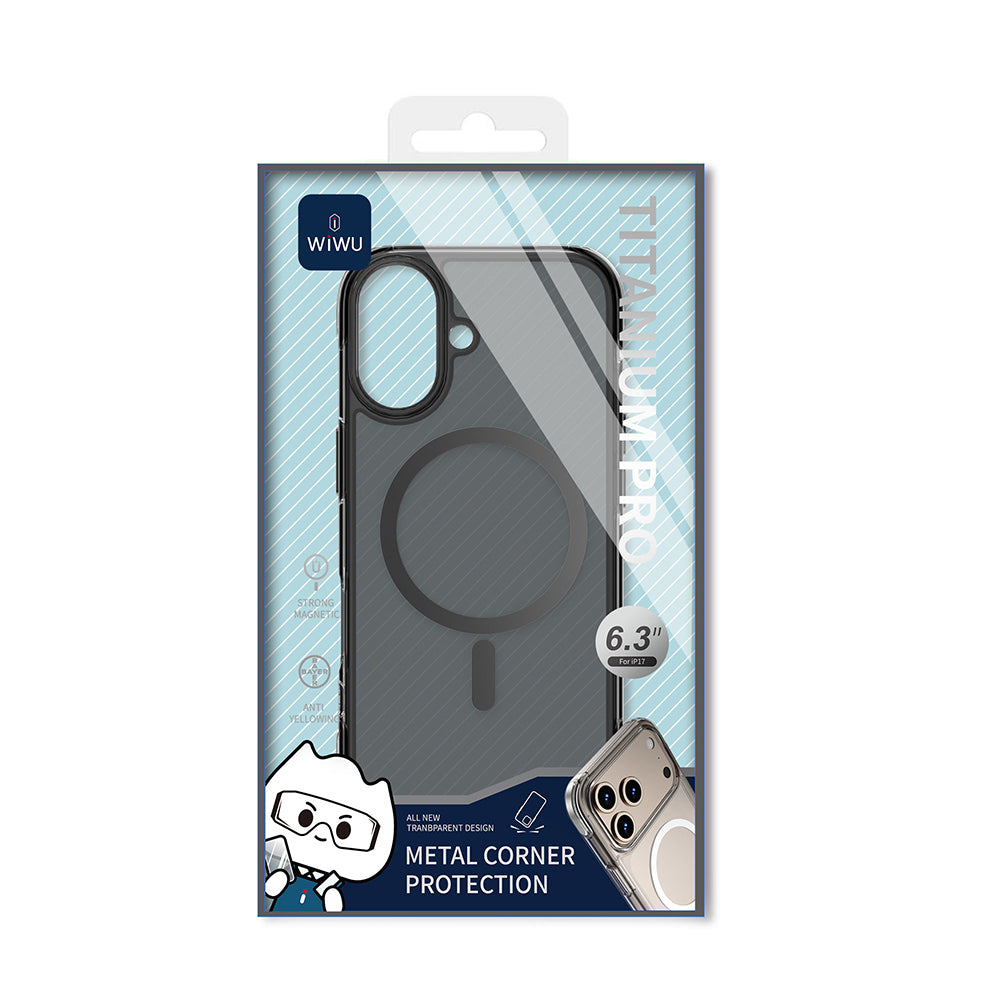 Wiwu MCC-702 iPhone 17 M-safe Şarj Özellikli Titanyum Pro Serisi Sert PC Kılıf