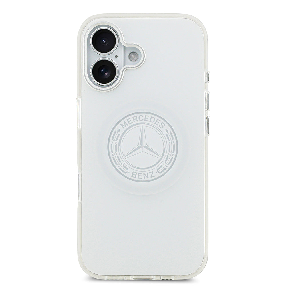Mercedes Benz iPhone 17 Orjinal Lisanslı M-safe Şarj Özellikli Buzlu PC Nostaljik Yıldız Dizayn Kılıf