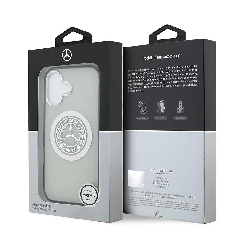 Mercedes Benz iPhone 17 Orjinal Lisanslı M-safe Şarj Özellikli Çift Katmanlı PC Nostaljik Yıldız Dizayn Kılıf