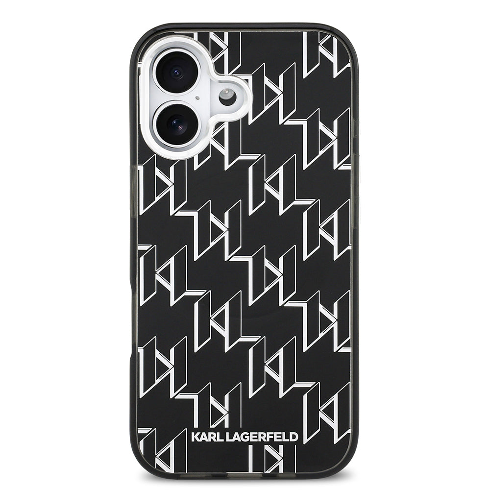 Karl Lagerfeld iPhone 17 Orjinal Lisanslı M-safe Şarj Özellikli IML Baskılı Monogram Dizayn Kılıf