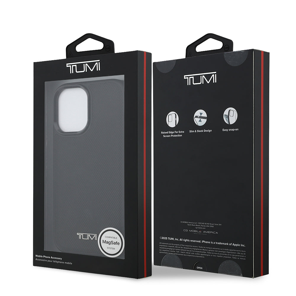TUMI iPhone 17 M-safe Şarj Özellikli Deri Noktalı Dizayn Telefon Kılıfı