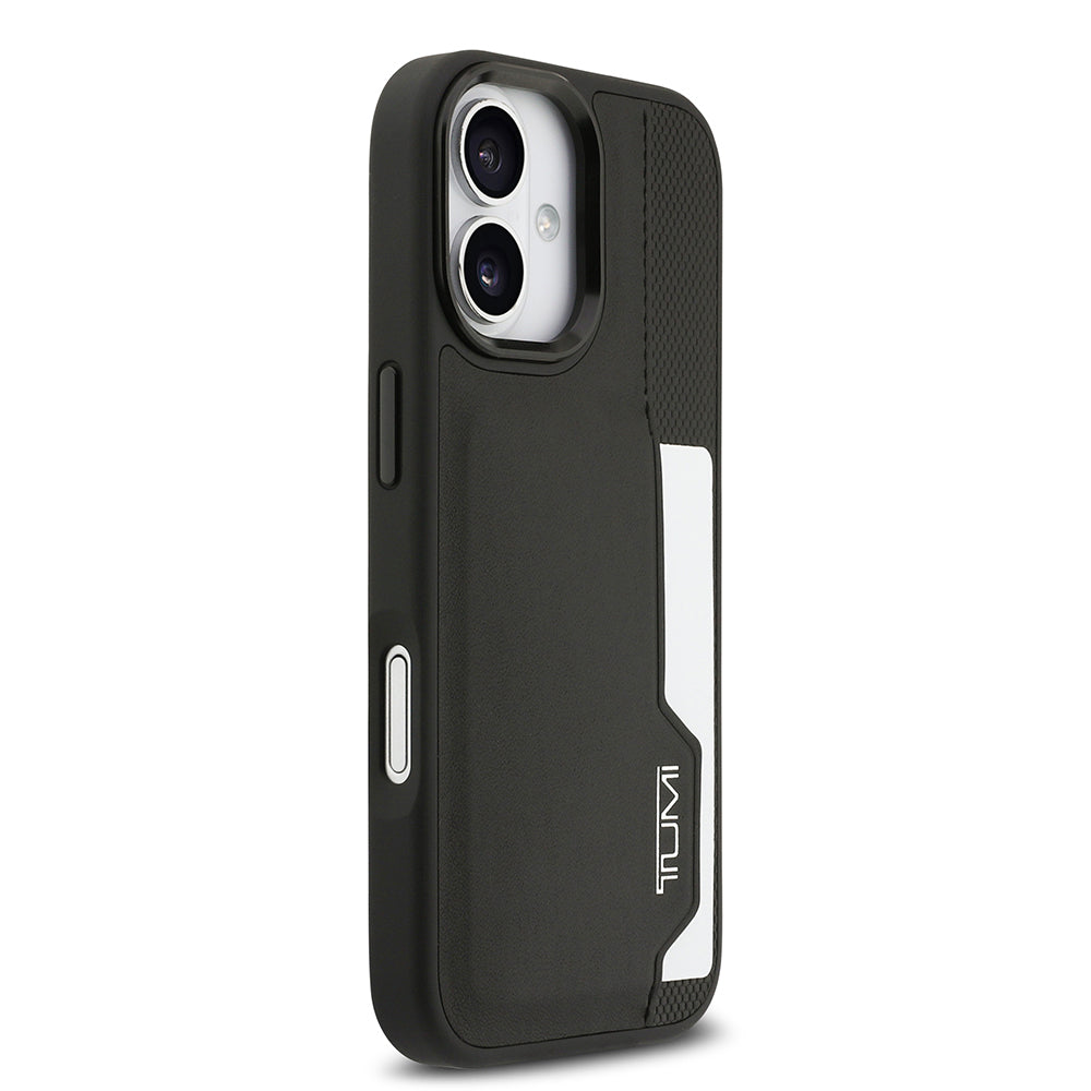 TUMI iPhone 17 Orjinal Lisanslı Deri Dikey Kartlıklı Telefon Kılıfı