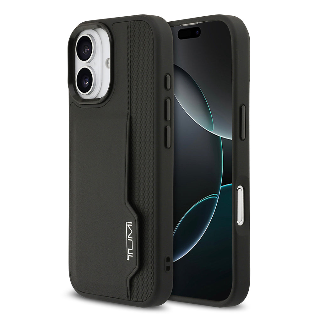 TUMI iPhone 17 Orjinal Lisanslı Deri Dikey Kartlıklı Telefon Kılıfı