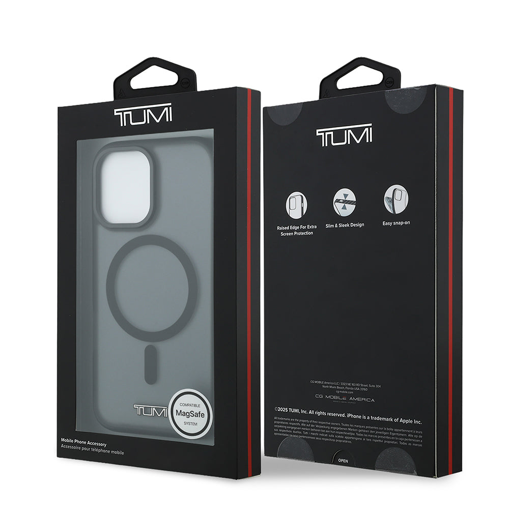 TUMI iPhone 17 Orjinal Lisanslı M-safe Şarj Özellikli Buzlu Transparan Telefon Kılıfı