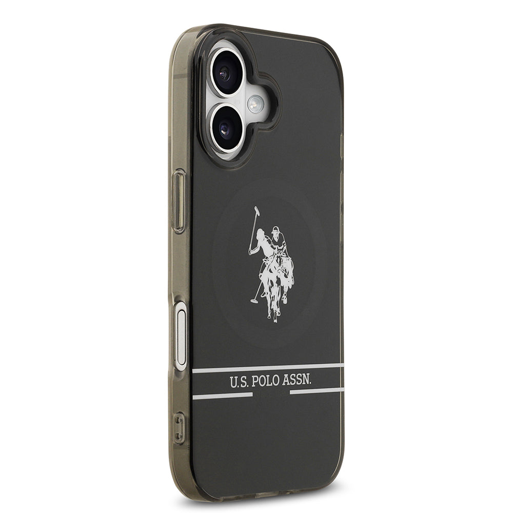 U.S. Polo Assn. iPhone 17 Orjinal Lisanslı M-safe Şarj Özellikli IML Double Horse Stripe Logolu Kılıf