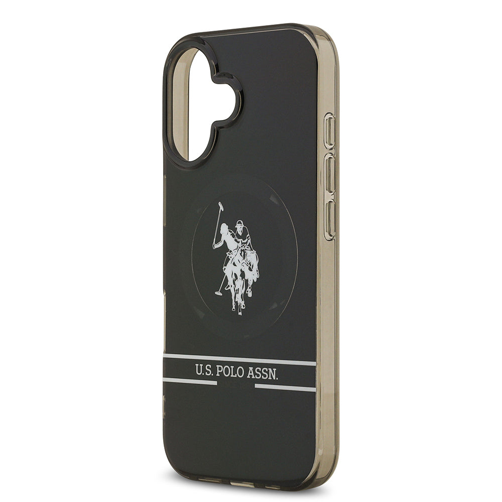 U.S. Polo Assn. iPhone 17 Orjinal Lisanslı M-safe Şarj Özellikli IML Double Horse Stripe Logolu Kılıf