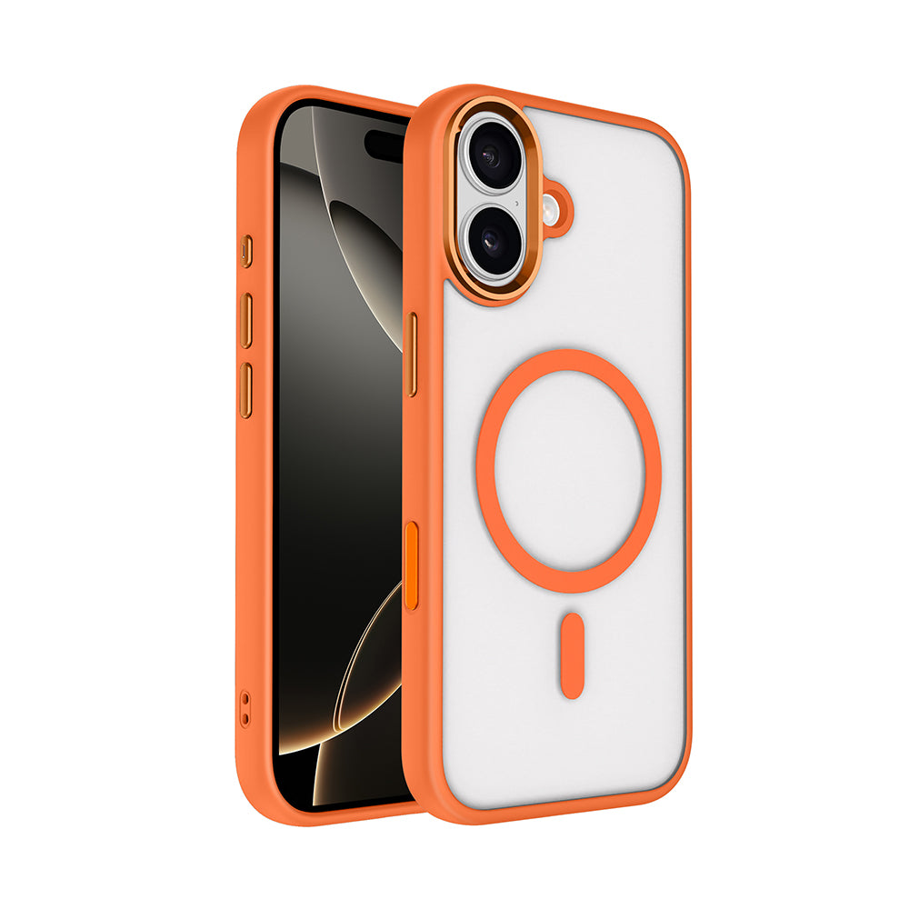 Cepax iPhone 17 Wireless Şarj Özellikli Krom M-safe Silikon Kılıf