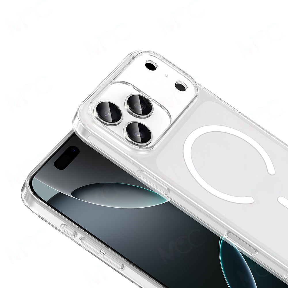 Cepax iPhone 17 Pro Max Magsafe Şeffaf Kamera Çerçeveli Porto Telefon Kılıfı