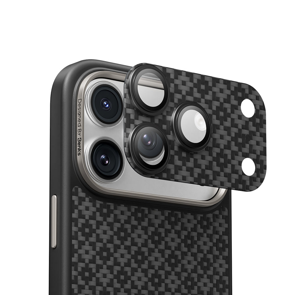 Benks ArmorWarrior ArmorGrid Serisi iPhone 17 Pro Kevlar Kamera Lens Koruyucu