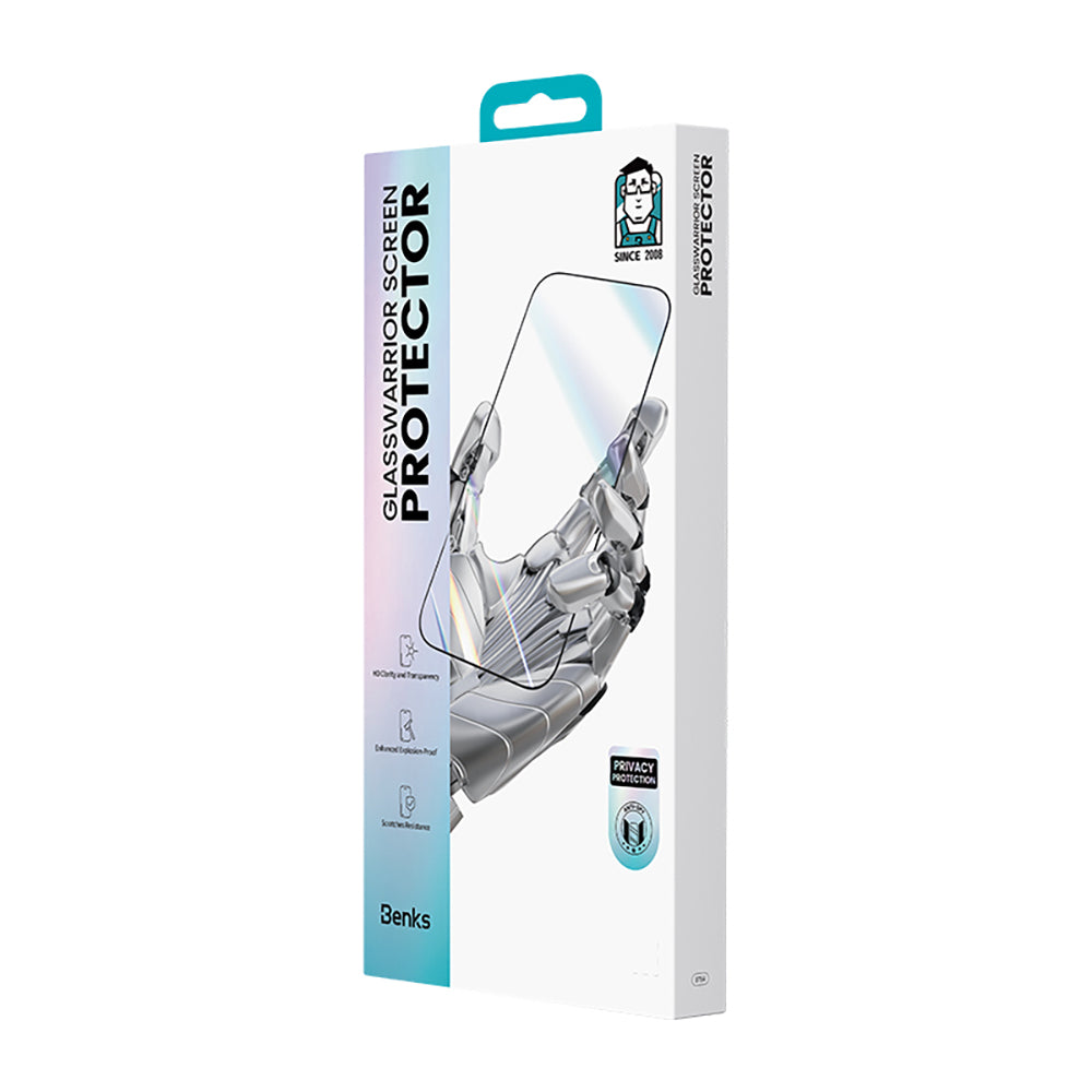 Benks Glass Warrior iPhone 17 Pro Privacy HD Cam Ekran Koruyucu + Kolay Uygulama Aparatlı
