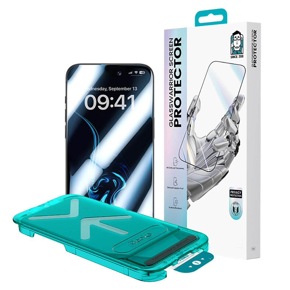 Benks Glass Warrior iPhone 17 Pro Privacy HD Cam Ekran Koruyucu + Kolay Uygulama Aparatlı