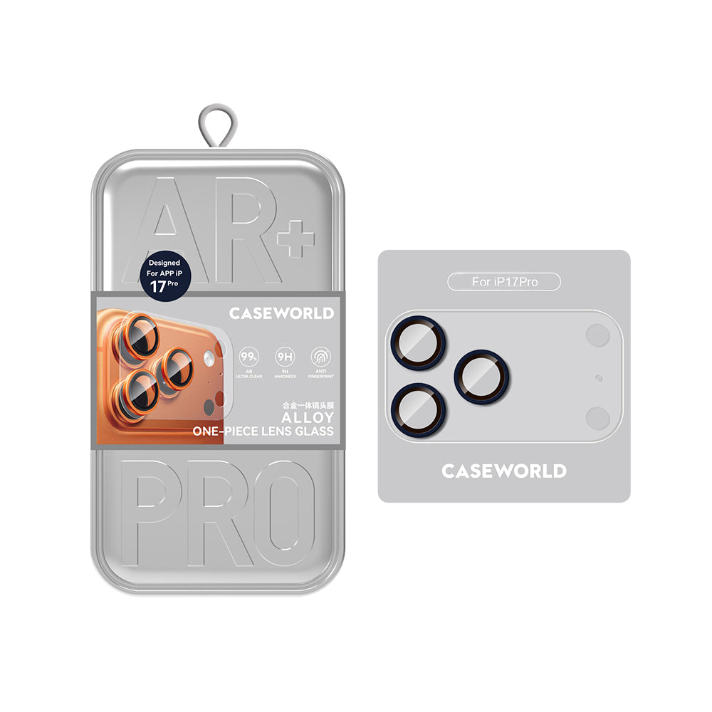 CaseWorld Alloy One-Piece Serisi iPhone 17 Pro Anti Reflective Kamera Lens Koruyucu