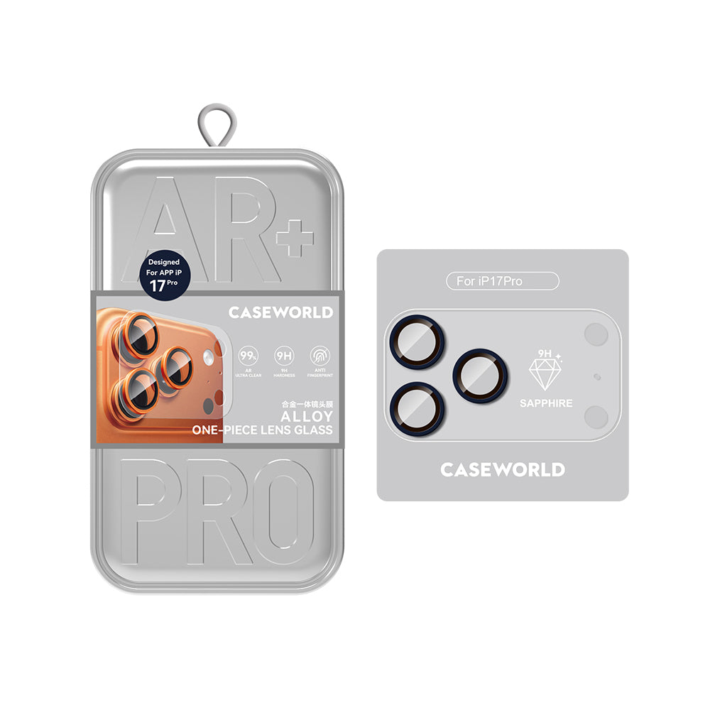 CaseWorld Alloy Sapphire iPhone 17 Pro Safir One-Piece Anti Reflective Safir Kamera Lens Koruyucu