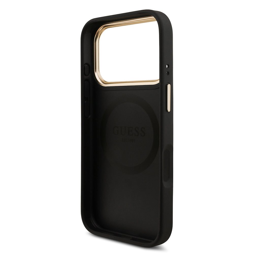 Guess iPhone 17 Pro Orjinal Lisanslı 4G ve Yazı Logolu Kılıf + Ekran Koruyucu + Lens Koruyucu 3in1 Aksesuar Seti