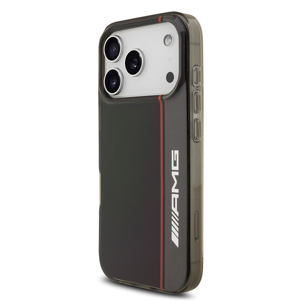 AMG iPhone 17 Pro Orjinal Lisanslı M-safe Şarj Özellikli IML Baskı Logolu Çift Katmanlı Bow Lines Kılıf