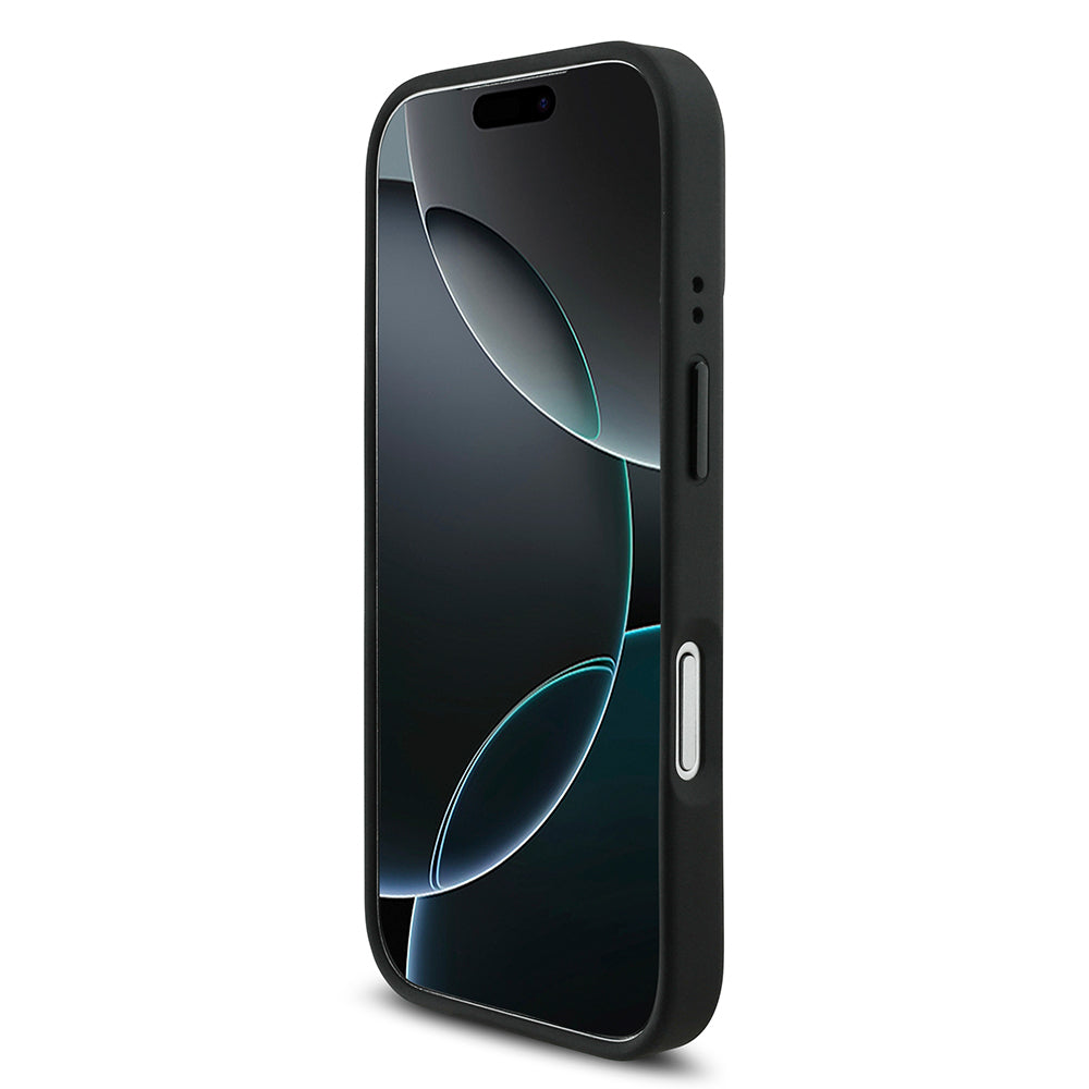 BMW iPhone 17 Pro Orjinal Lisanslı M-safe Şarj Özellikli M Logolu Üç Şeritli Delikli Deri Kılıf