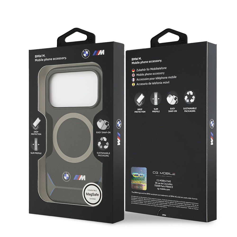 BMW iPhone 17 Pro Orjinal Lisanslı M-safe Şarj Özellikli Metal Buton Tasarımlı IML Baskılı M Dizayn Kılıf