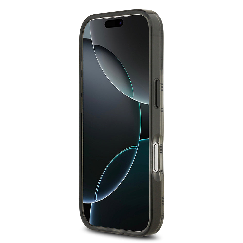 BMW iPhone 17 Pro Orjinal Lisanslı M-safe Şarj Özellikli Metal Kamera Butonlu Yatay Şeritli M Dizayn Kılıf