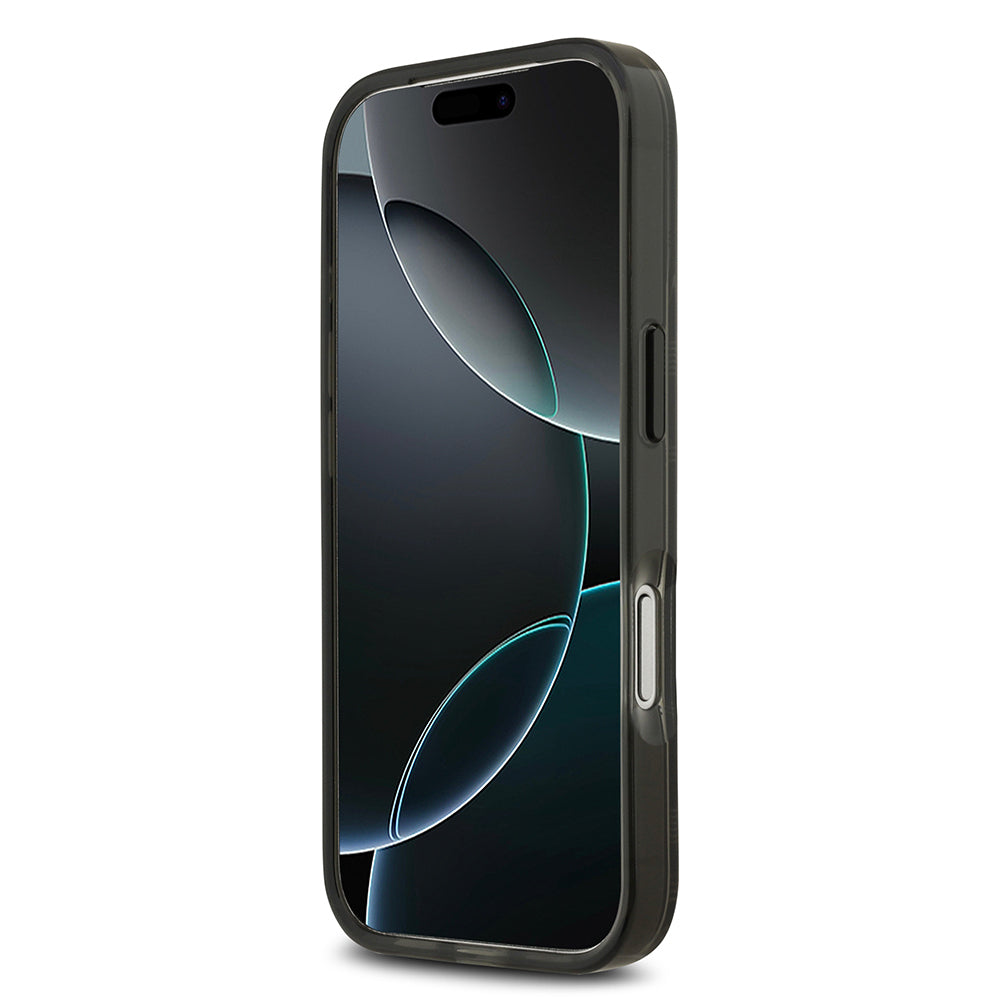 BMW iPhone 17 Pro Orjinal Lisanslı M-safe Şarj Özellikli Metal Kamera Butonlu Yatay Şeritli M Dizayn Kılıf