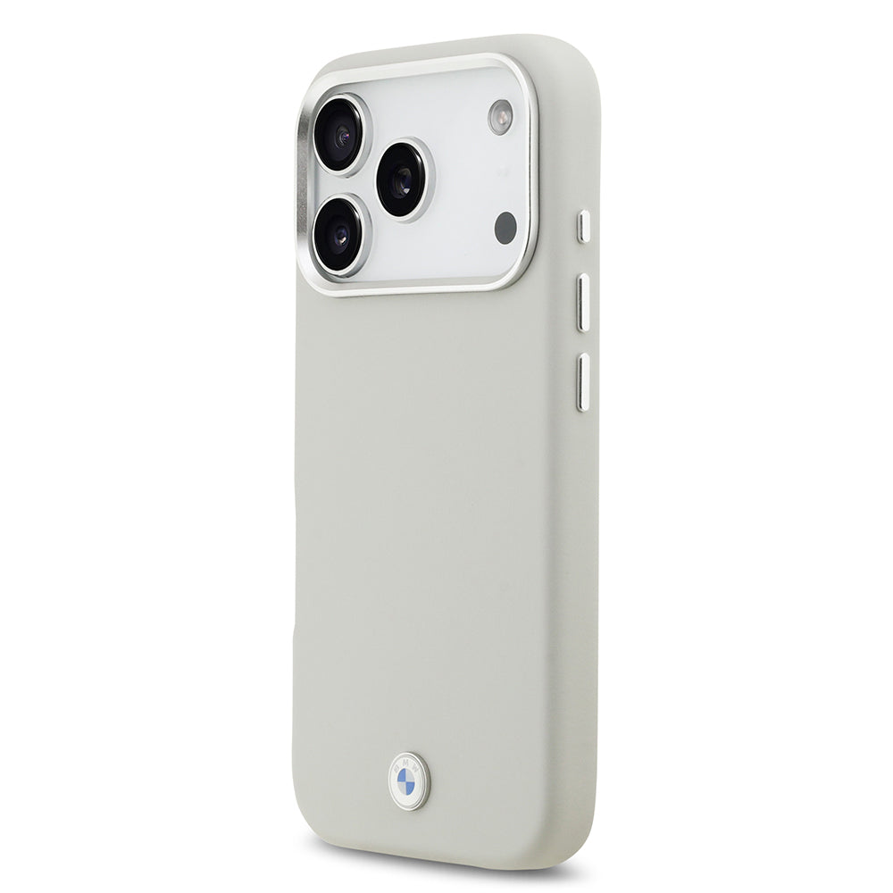 BMW iPhone 17 Pro Orjinal Lisanslı M-safe Şarj Özellikli Metal Logolu Tam Kaplama Deri Kılıf