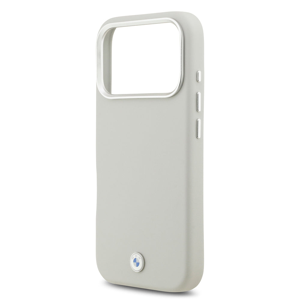 BMW iPhone 17 Pro Orjinal Lisanslı M-safe Şarj Özellikli Metal Logolu Tam Kaplama Deri Kılıf