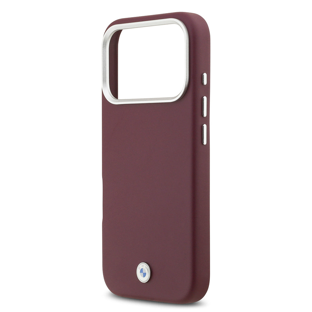 BMW iPhone 17 Pro Orjinal Lisanslı M-safe Şarj Özellikli Metal Logolu Tam Kaplama Deri Kılıf