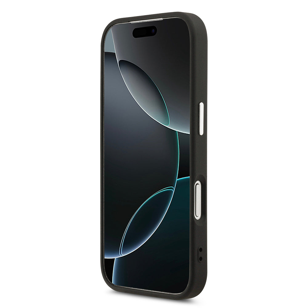 DKNY iPhone 17 Pro Orjinal Lisanslı M-safe Şarj Özellikli PU Deri Kabartmalı Kılıf