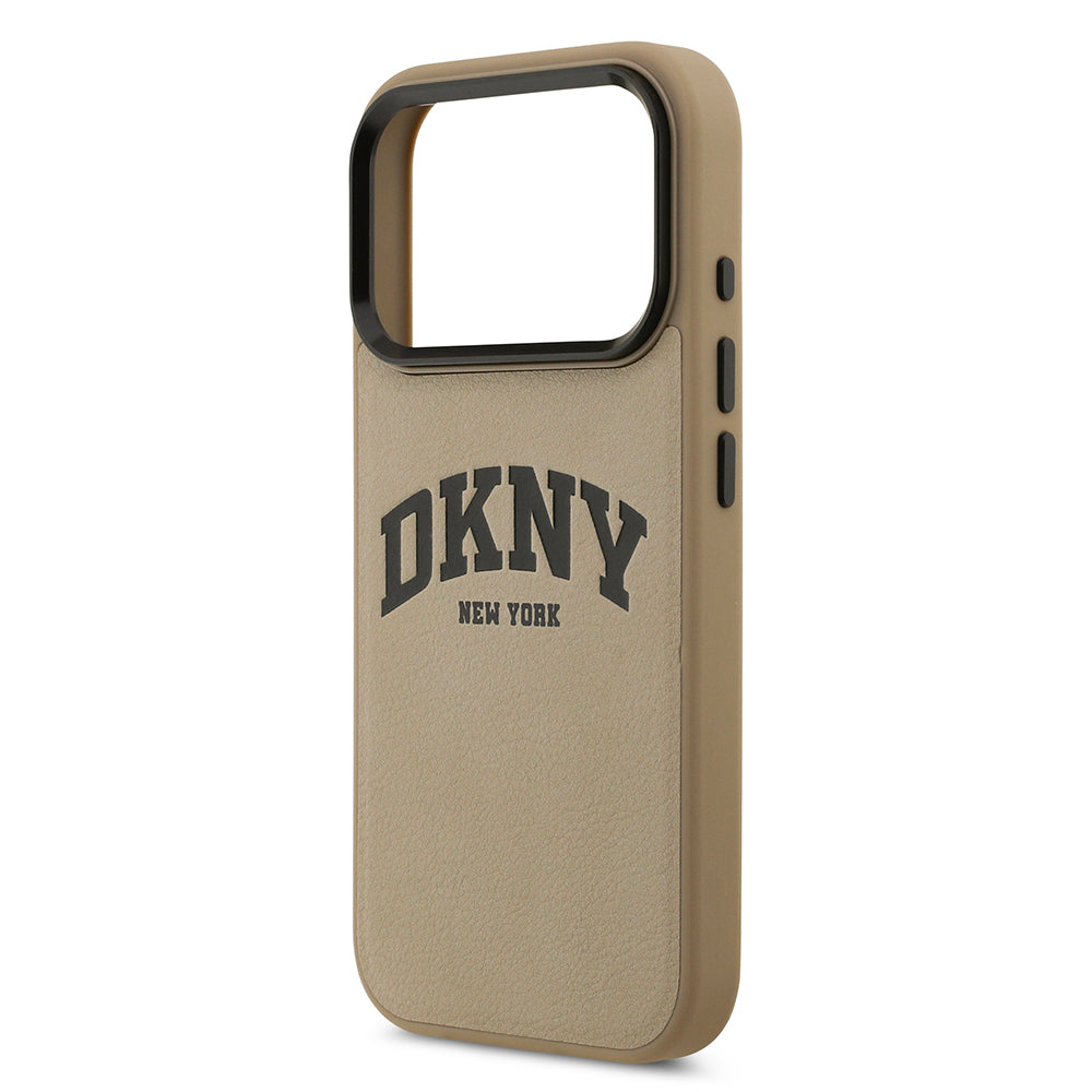 DKNY iPhone 17 Pro Orjinal Lisanslı M-safe Şarj Özellikli PU Deri Kabartmalı Kılıf