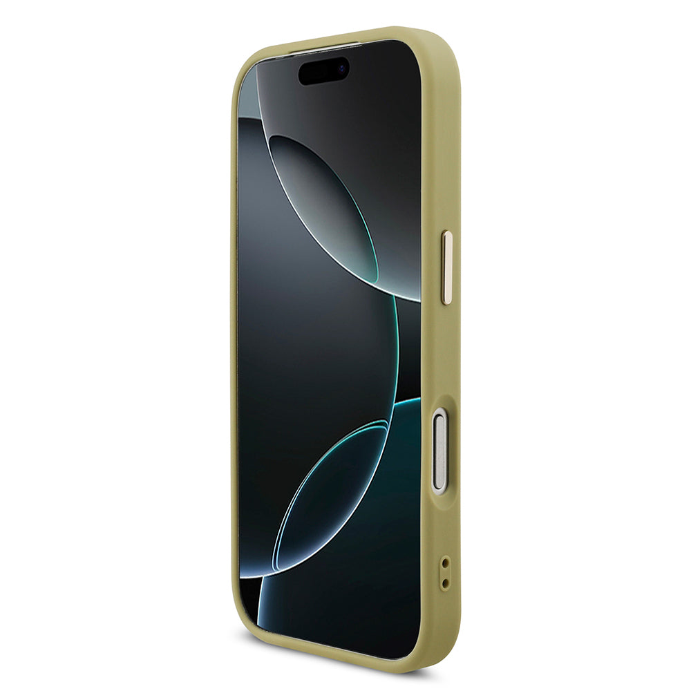 Guess iPhone 17 Pro Orjinal Lisanslı 4G Büyük Metal Kamera Çerçeveli ve Logolu Glitter Kılıf
