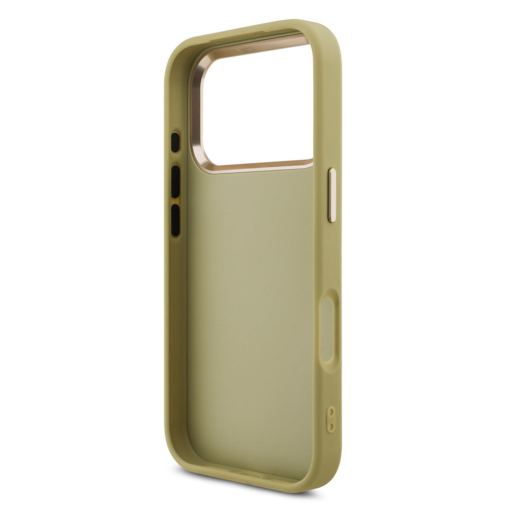 Guess iPhone 17 Pro Orjinal Lisanslı 4G Büyük Metal Kamera Çerçeveli ve Logolu Glitter Kılıf
