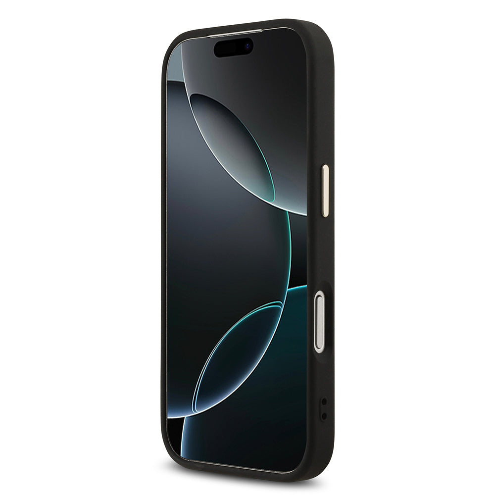 Guess iPhone 17 Pro Orjinal Lisanslı 4G Büyük Metal Kamera Çerçeveli ve Logolu Glitter Kılıf