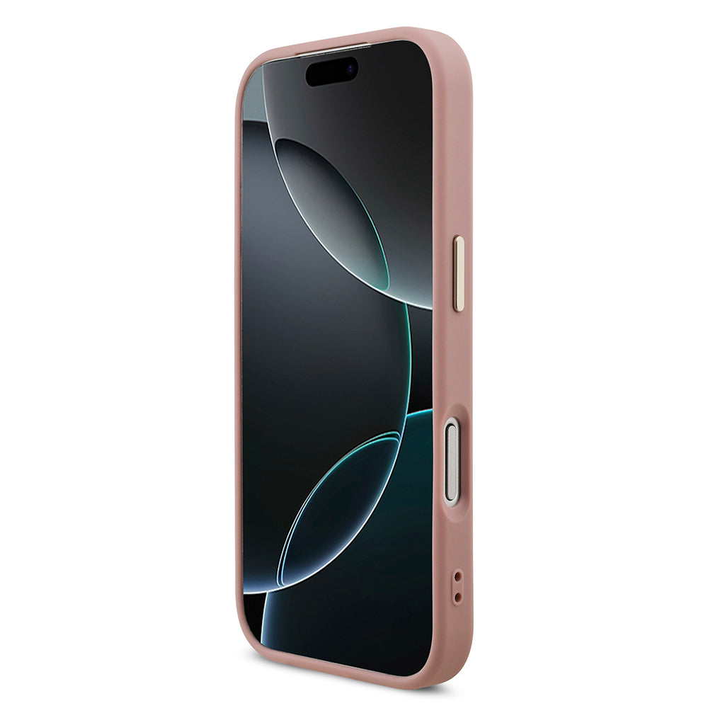 Guess iPhone 17 Pro Orjinal Lisanslı 4G Büyük Metal Kamera Çerçeveli ve Logolu Glitter Kılıf
