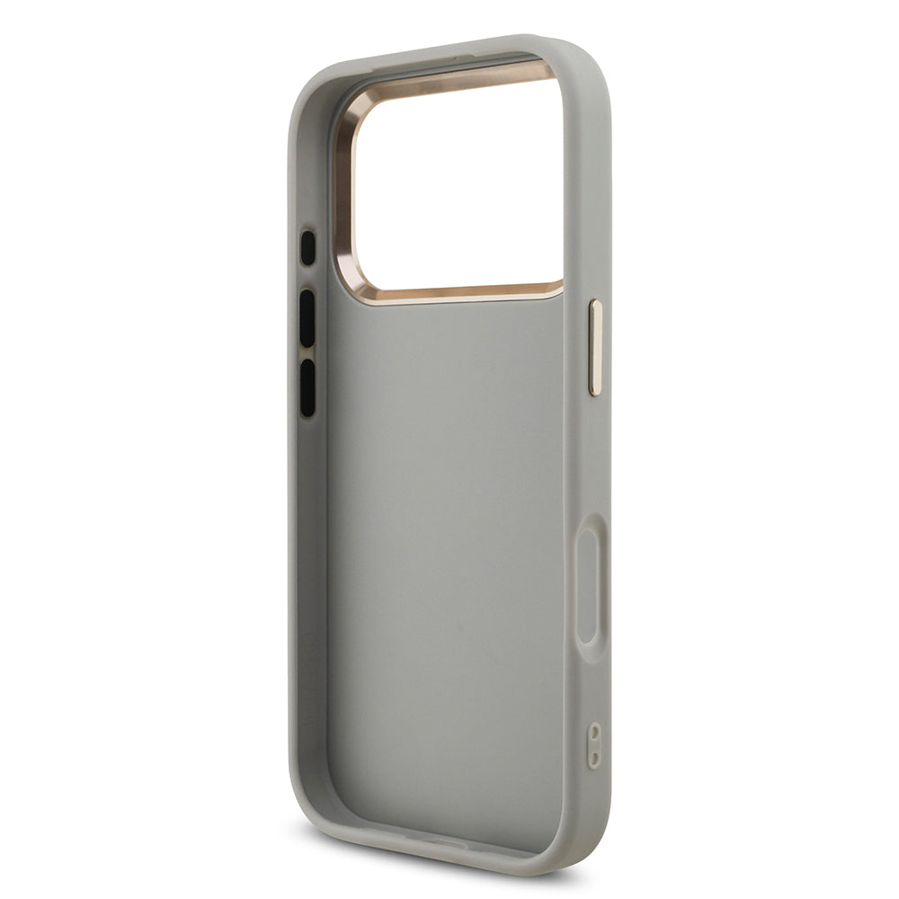 Guess iPhone 17 Pro Orjinal Lisanslı 4G Büyük Metal Kamera Çerçeveli ve Logolu Glitter Kılıf