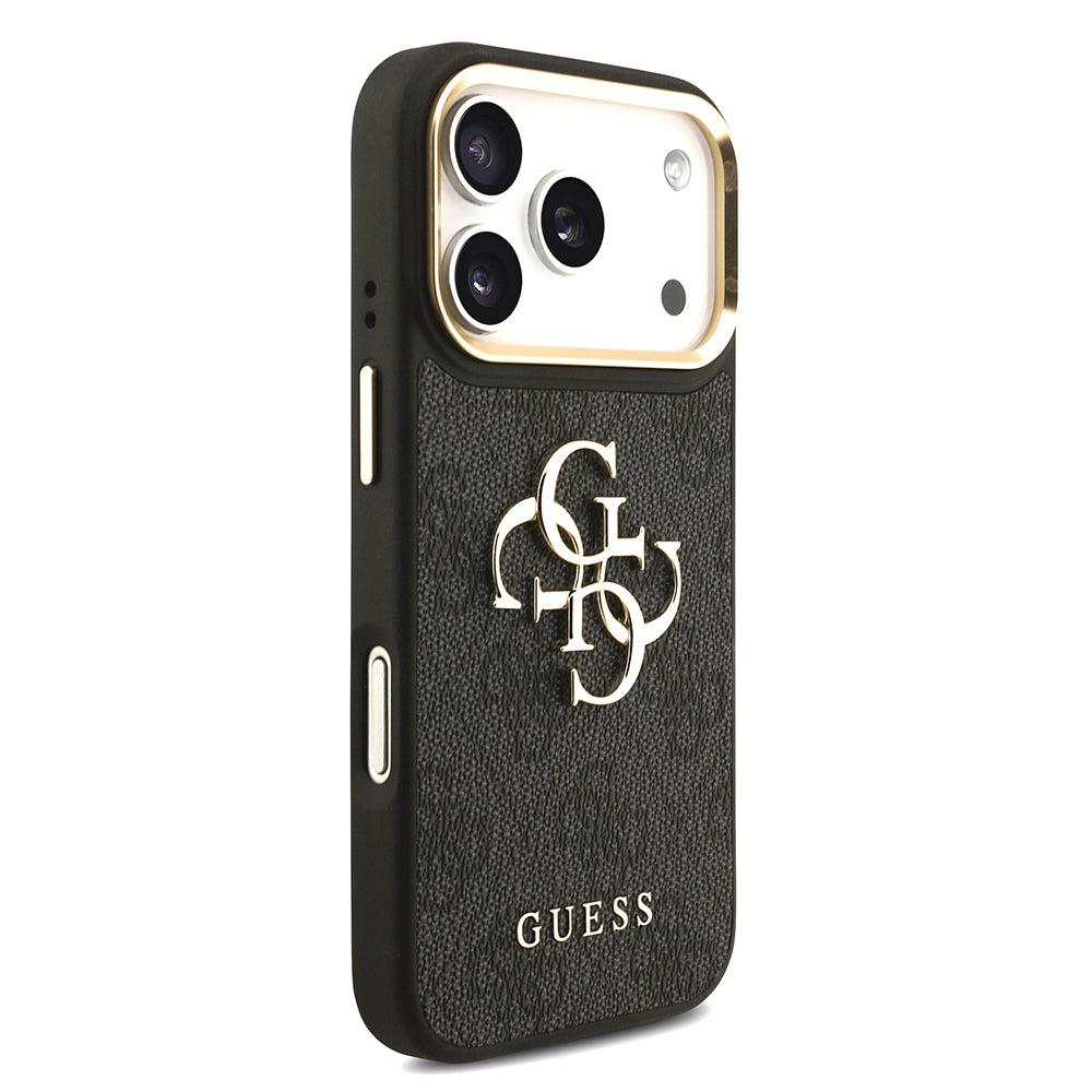 Guess iPhone 17 Pro Orjinal Lisanslı 4G Büyük Metal Logolu Kalın Askılı Kılıf