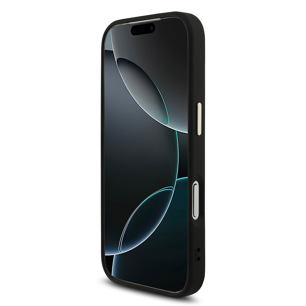 Guess iPhone 17 Pro Orjinal Lisanslı Gold Metal Kamera Çerçeveli 4G Desenli Metal Büyük 4G ve Yazı Logolu Kılıf