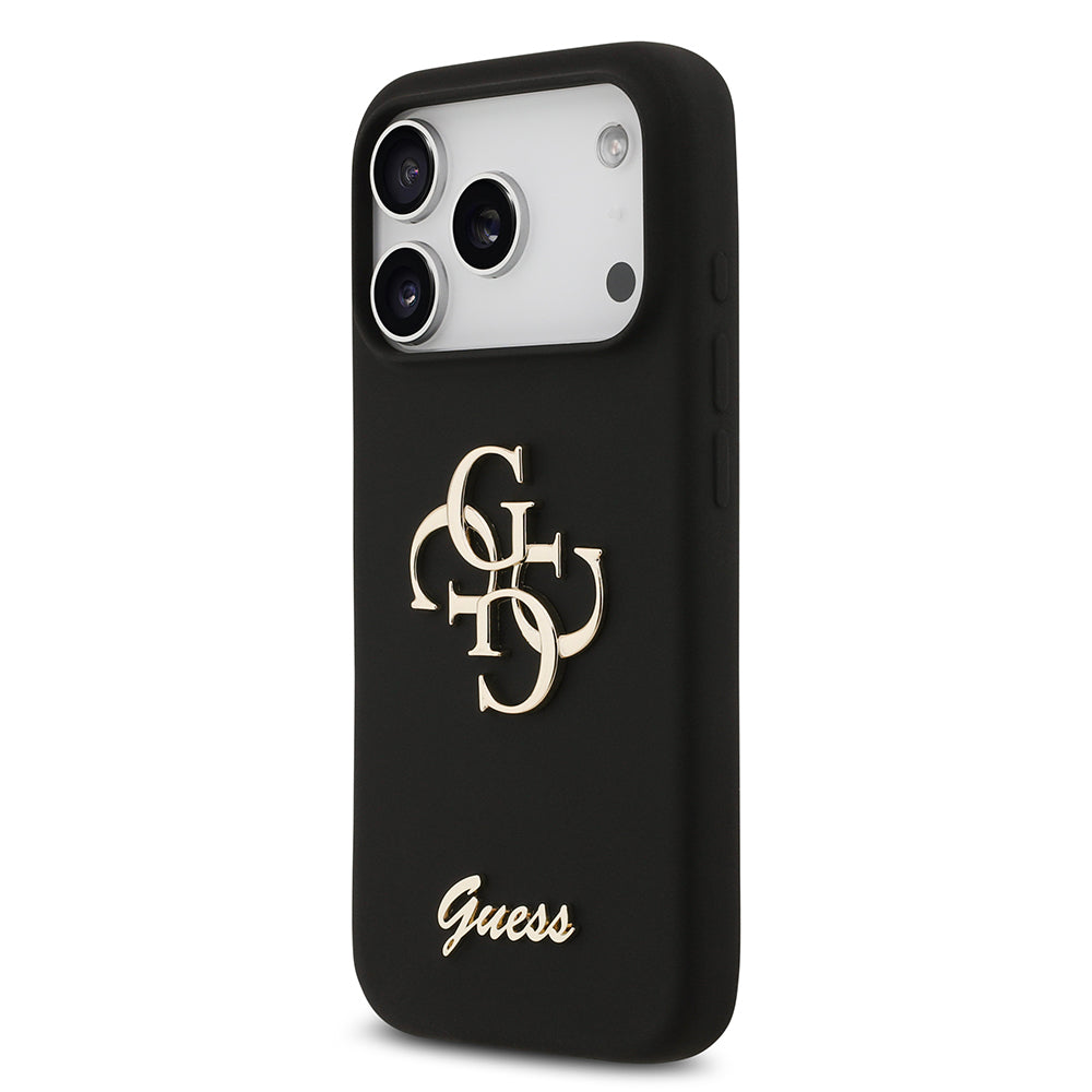 Guess iPhone 17 Pro Orjinal Lisanslı Grained Yazı Logolu Telefon Kılıfı