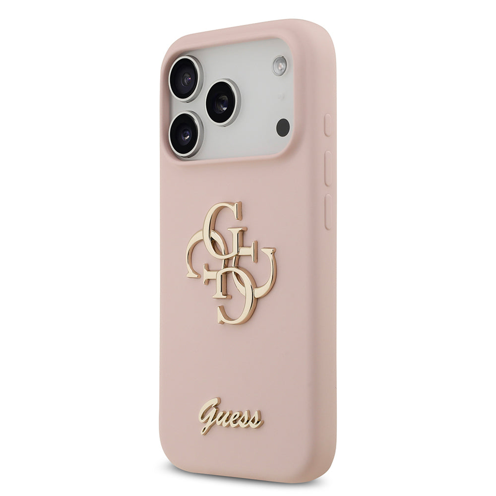 Guess iPhone 17 Pro Orjinal Lisanslı Grained Yazı Logolu Telefon Kılıfı