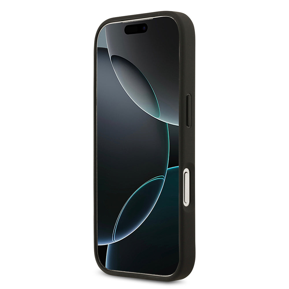 Guess iPhone 17 Pro Orjinal Lisanslı Gül Baskılı Büyük Metal Logo Dizaynlı Kılıf