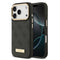 Guess iPhone 17 Pro Orjinal Lisanslı M-safe Şarj Özellikli 4G Desenli PU Metal Plaka Klasik Logolu Kılıf
