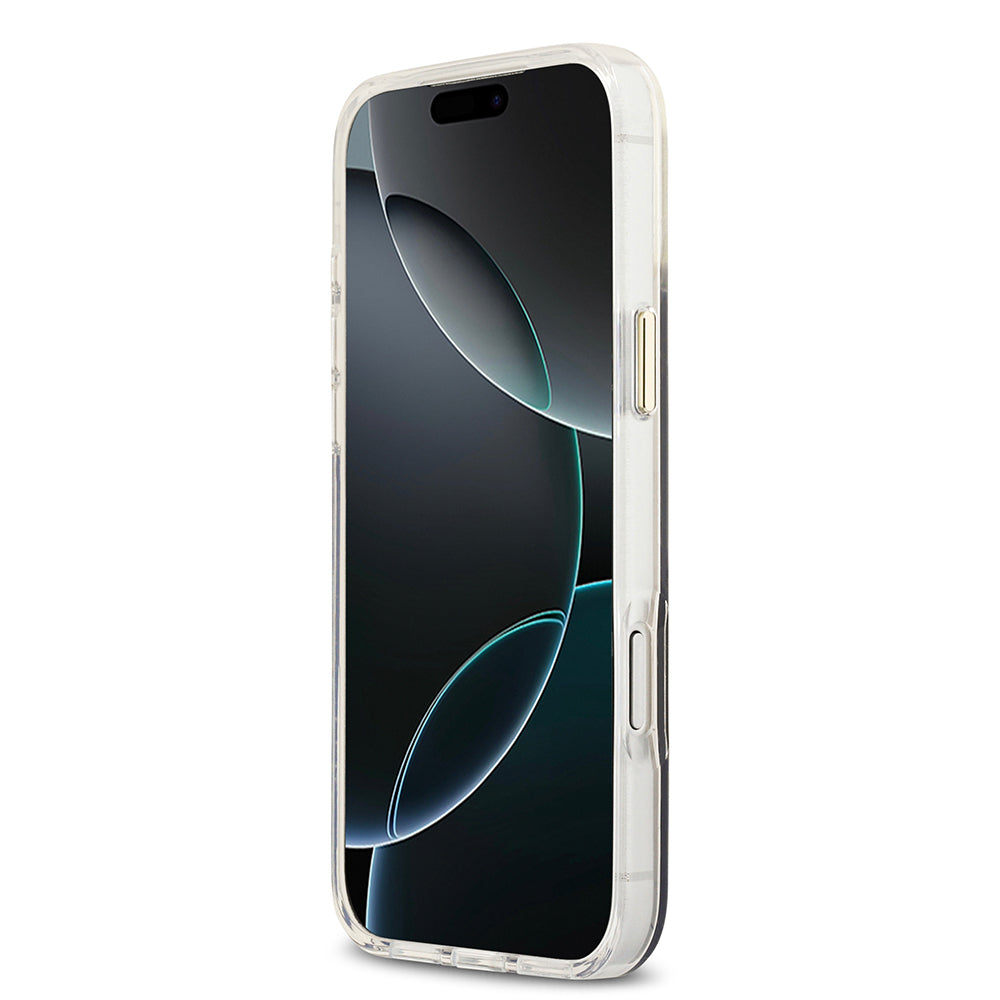 Guess iPhone 17 Pro Orjinal Lisanslı M-safe Şarj Özellikli 4G Desenli Simli Silikon Kılıf