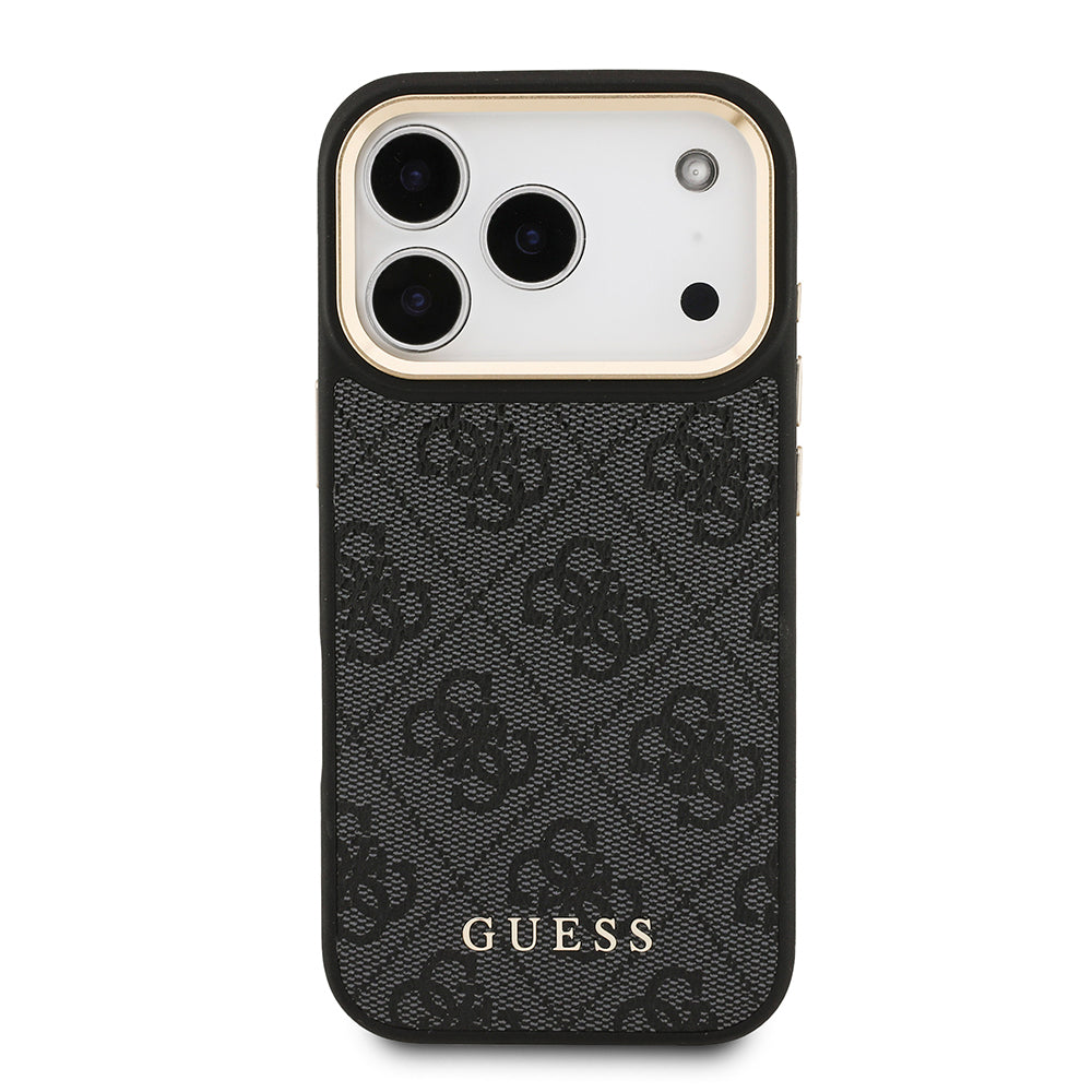 Guess iPhone 17 Pro Orjinal Lisanslı M-safe Şarj Özellikli 4G Metal Büyük Logolu Kartlıklı Kılıf