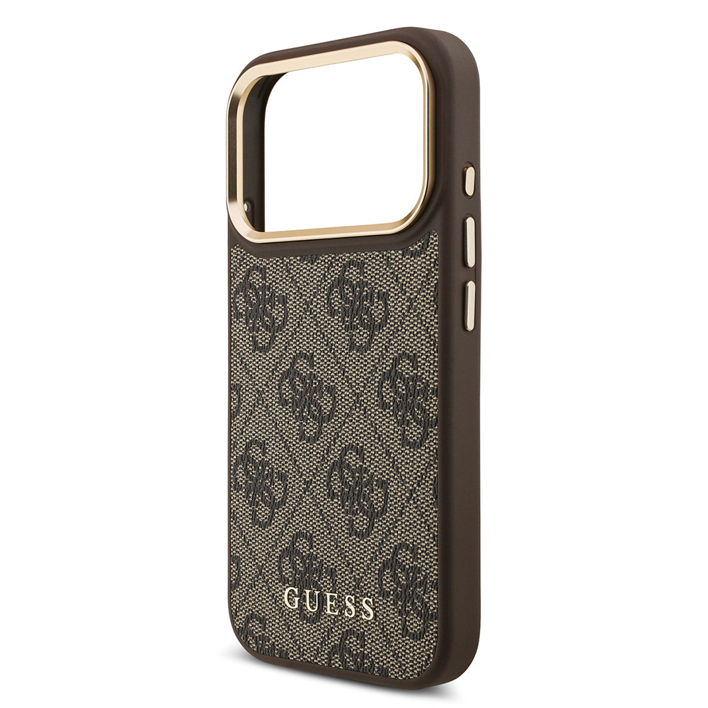 Guess iPhone 17 Pro Orjinal Lisanslı M-safe Şarj Özellikli 4G Metal Büyük Logolu Kartlıklı Kılıf