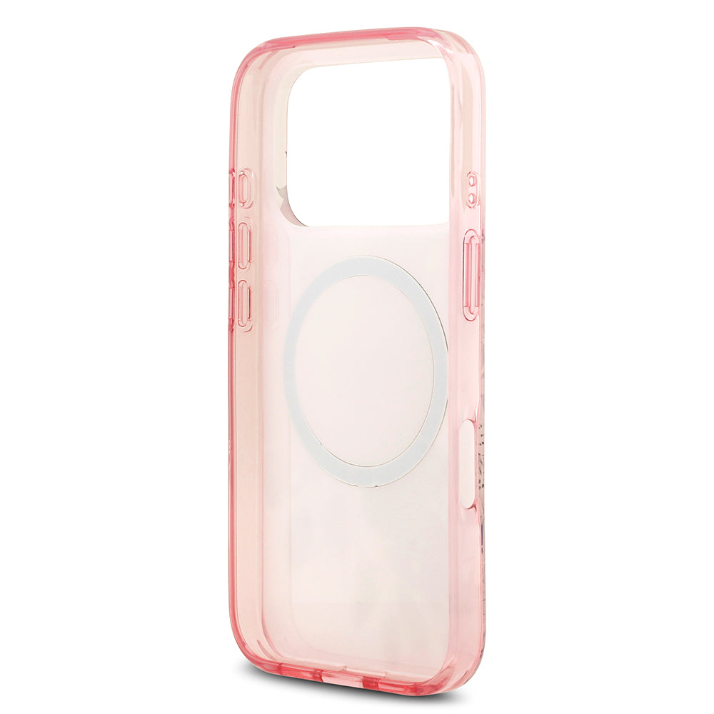 Guess iPhone 17 Pro Orjinal Lisanslı M-safe Şarj Özellikli Flower Tonal Circle Kılıf