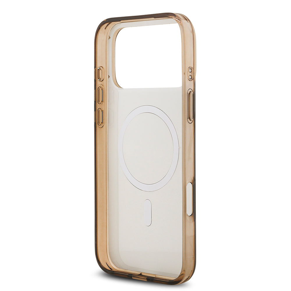 Guess iPhone 17 Pro Orjinal Lisanslı M-safe Şarj Özellikli IML Baskılı Klasik Logolu 4G Desenli Kılıf