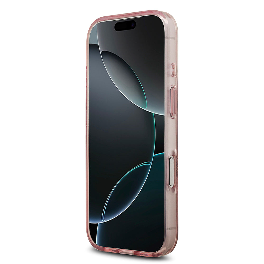 Guess iPhone 17 Pro Orjinal Lisanslı M-safe Şarj Özellikli IML Peony ve 4G Desenli Klasik Logolu Kılıf