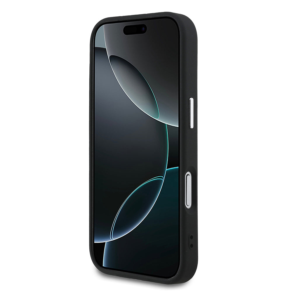 Guess iPhone 17 Pro Orjinal Lisanslı M-safe Şarj Özellikli Klasik Yazı Logolu PU Deri Kılıf