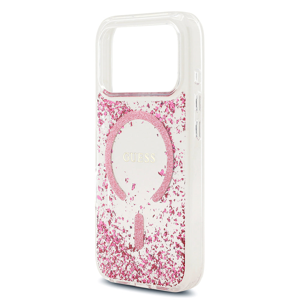 Guess iPhone 17 Pro Orjinal Lisanslı M-safe Şarj Özellikli Transparan Resin Bottom Kılıf