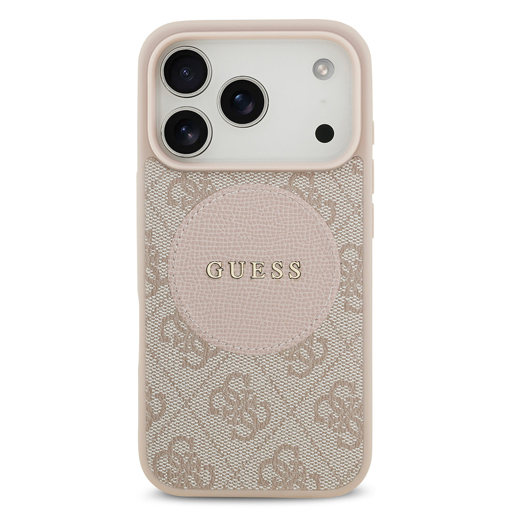 Guess iPhone 17 Pro Orjinal Lisanslı M-safe Şarj Özellikli Yazı Logolu Circle Classic Kılıf