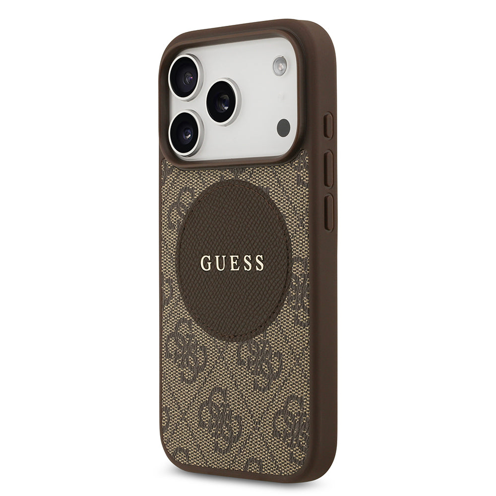 Guess iPhone 17 Pro Orjinal Lisanslı M-safe Şarj Özellikli Yazı Logolu Circle Classic Kılıf